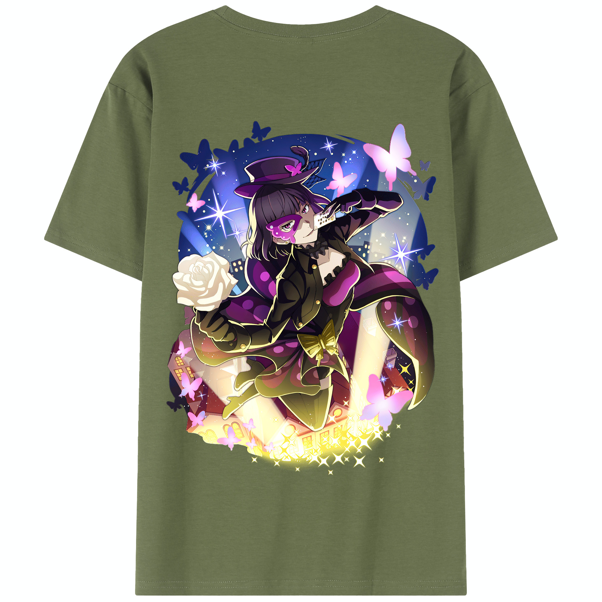 （画像用） 文豪ストレイドッグス Bungo Stray Dogs 綿100％半袖Tシャツ（背面プリント）